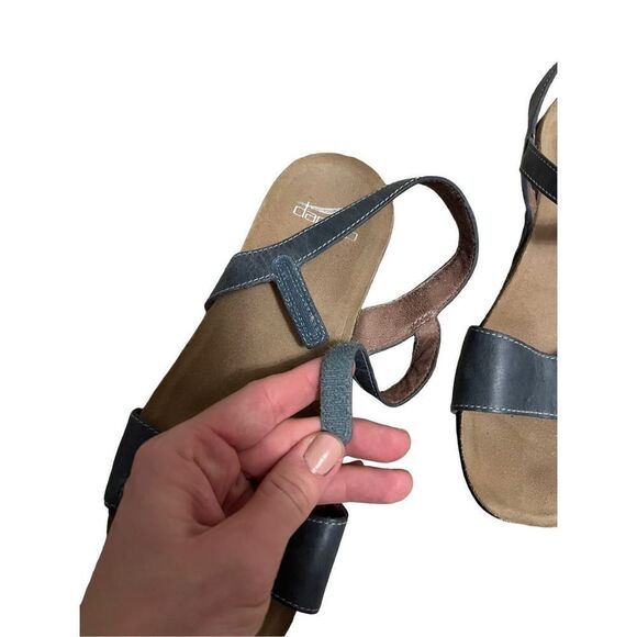 Dansko Leather Rebekah Ankle Strap Blue Sandals size EU 37  US 6.5 / 7 - Picture 6 of 8